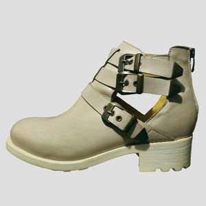 NEW Eric Michael Women Holland Stone Cut Out Moto Buckle Ankle Bootie Shootie